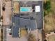 Top-down view of modern home with pool, covered patio, fenced yard, and low-maintenance landscaping at 23325 S 132Nd St, Chandler, AZ 85249