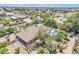 An aerial view of the home featuring a backyard pool, pergola, and landscaped yard at 4222 E Brown Rd # 31, Mesa, AZ 85205