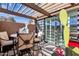 Relaxing patio with pergola, seating, and desert plants at 7401 N Scottsdale Rd # 3, Paradise Valley, AZ 85253