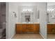 Bathroom featuring double sinks, generous counter space and good lighting at 9445 N 94Th Pl # 102, Scottsdale, AZ 85258