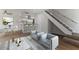 Inviting living room with breakfast bar and staircase showcasing contemporary style at 10408 N 11Th St # 2, Phoenix, AZ 85020