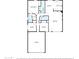 Floorplan diagram showing layout of bedrooms, bathrooms, and living spaces at 3202 E Decatur St, Mesa, AZ 85213