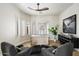 Bright home office with natural light, modern desk, and stylish decor at 34599 N 99Th Way, Scottsdale, AZ 85262