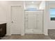 Bathroom with glass shower and tiled floor at 36944 W Prado St, Maricopa, AZ 85138