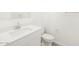 Bathroom featuring a white vanity, white toilet, and mirror at 4323 W Josephine St, San Tan Valley, AZ 85144