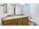 Bathroom with double sink vanity, and neutral countertops at 25149 N 171St Ave, Surprise, AZ 85387