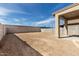 A covered patio overlooking a large backyard, offering plenty of space for outdoor activities at 8552 N 170Th Ln, Waddell, AZ 85355