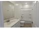 A clean bathroom featuring a vanity, toilet, and a shower-tub combination with tile flooring at 37600 N Cowboy Ln, San Tan Valley, AZ 85140