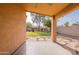Covered patio overlooking a spacious backyard with flagstone at 3011 E Colonial Pl, Chandler, AZ 85249