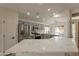Modern kitchen with gray cabinets and white quartz countertops at 3011 E Colonial Pl, Chandler, AZ 85249