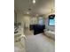 Modern bathroom with double vanity, freestanding tub and glass enclosed walk-in shower at 25219 S 194Th St, Queen Creek, AZ 85142