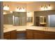 Spacious bathroom with dual sinks and a large vanity area at 2116 N 81St Cir, Mesa, AZ 85207