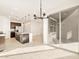 Open kitchen with granite counters, stainless steel appliances, and island, seamlessly connected to dining area at 16039 W Desert Hollow Dr, Surprise, AZ 85379