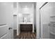 Modern bathroom with a shower and a vanity at 24593 W St Catherine Ave, Buckeye, AZ 85326