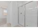 Stylish bathroom with subway tile shower and glass door at 18532 E Dario Rd, Gold Canyon, AZ 85118