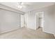 Carpeted bedroom offering neutral walls with direct access to the closet and a second room at 4925 E Desert Cove Ave # 350, Scottsdale, AZ 85254