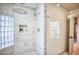 Contemporary bathroom with a glass-enclosed shower, modern fixtures, and designer tile at 2107 S Paseo Loma --, Mesa, AZ 85202