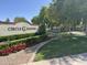 A street view of the Circle G Ranches community sign surrounded by meticulously manicured landscaping and green grass at 2166 E Caroline Ln, Tempe, AZ 85284