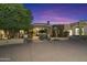 Elegant entryway with a stone path and mature trees at 27264 N 103Rd Way, Scottsdale, AZ 85262