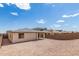 The backyard has privacy walls, ready for landscaping and outdoor activities at 18792 E Panchito Dr, Gold Canyon, AZ 85118
