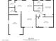 Detailed floor plan showing the layout of the home, including the kitchen, living room, bedrooms, and bathrooms at 11133 W Cameo Dr, Sun City, AZ 85351