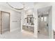 Bright bathroom with dual sinks, walk-in shower and decorative lighting at 9989 E Aleka Way # 337, Scottsdale, AZ 85262