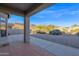 Backyard patio with mountain views and desert landscaping at 4336 S Pony Rider Trl, Gold Canyon, AZ 85118