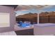 Modern pool and spa with outdoor kitchen at 3473 W Mountain Vista Dr, Phoenix, AZ 85045