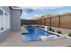 Luxury pool with spa and waterfall feature at 3473 W Mountain Vista Dr, Phoenix, AZ 85045