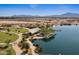 Community park with a lake and shaded seating areas at 2086 E Mead Dr, Gilbert, AZ 85298
