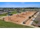 Several sand volleyball courts with shaded seating at 2086 E Mead Dr, Gilbert, AZ 85298