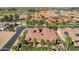 From above, the backyard pool and tile roof define this luxury property at 4301 E Taurus Pl, Chandler, AZ 85249