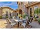 Outdoor patio with a stone turret and desert landscaping at 4301 E Taurus Pl, Chandler, AZ 85249