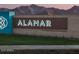 Welcome to Alamar: A Brookfield Residential Community. Beautiful sign and landscaping in a Gathering-friendly neighborhood at 12308 W Parkway Ln, Avondale, AZ 85323