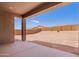 Desert backyard featuring low-maintenance landscaping and a concrete patio for outdoor living at 18746 E Panchito Dr, Gold Canyon, AZ 85118