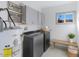 Clean laundry room with modern washer and dryer, storage cabinets, and natural light at 1859 N Morris --, Mesa, AZ 85201