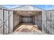 Interior view of an open storage shed at 2612 E Sandra Ter, Phoenix, AZ 85032