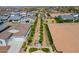 Aerial view of homes with a tree-lined walkway at 6145 S Antonio --, Mesa, AZ 85212