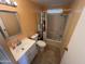 Clean bathroom with shower/tub combo and vanity at 9501 E Broadway Rd # 165, Mesa, AZ 85208