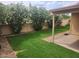 Lush backyard featuring well-maintained grass and decorative landscaping offering a private outdoor oasis at 2164 S Catarina --, Mesa, AZ 85202