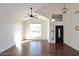 Bright living room with hardwood floors and high ceilings at 15626 N 12Th Ave, Phoenix, AZ 85023