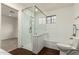 Bathroom with a shower/tub combo, and white subway tile at 13128 N 104Th Pl, Scottsdale, AZ 85260