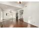 Spacious dining area with hardwood floors and stairs at 13128 N 104Th Pl, Scottsdale, AZ 85260