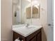 Bathroom with a vanity, mirror, and chrome faucet at 3468 E Desert Moon Trl, San Tan Valley, AZ 85143