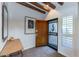 Entry features wood door and decorative iron gate at 9177 E Sunflower Ct, Scottsdale, AZ 85266