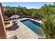 Elevated view of refreshing pool with patio furniture at 9177 E Sunflower Ct, Scottsdale, AZ 85266