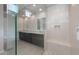 Spa-like bathroom with double vanity and large shower at 22531 E Orchard Ln, Queen Creek, AZ 85142