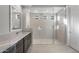 Walk-in shower with glass enclosure and modern tile at 22531 E Orchard Ln, Queen Creek, AZ 85142