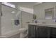 Modern bathroom with a glass-enclosed shower, sleek vanity, and contemporary finishes at 7750 E Broadway Rd # 723, Mesa, AZ 85208