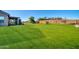 Expansive backyard with lush grass and wooden fence at 28308 N 157Th Pl, Scottsdale, AZ 85262